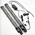 R1 Industries Pro Series LED Light Whips – Bluetooth & RF Remote, IP67, Lifetime Warranty