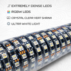 R1 Industries Pro Series LED Light Whips – Bluetooth & RF Remote, IP67, Lifetime Warranty